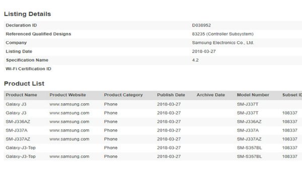 5-இன்ச் டிஸ்பிளேவுடன் களமிறங்கும் கேலக்ஸி ஜே3(2018).!