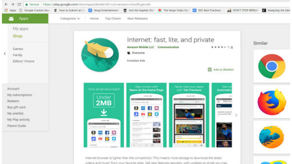 இந்தியாவில் அமேசான் வெப் பிரெளசர் ஆப் அறிமுகம்.!