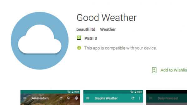 01. குட் வெதர் ஆப் (Good Weather app) :