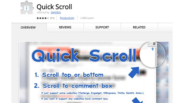 கூகுள் குயுக் ஸ்க்ரால் (Google Quick Scroll)