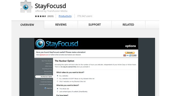 ஸ்டேஃபோகஸ்டு (StayFocused)