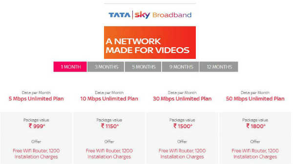 சத்தமில்லமால் பிராட்பேண்ட் சேவையை துவங்கிய டாடா ஸ்கை.!