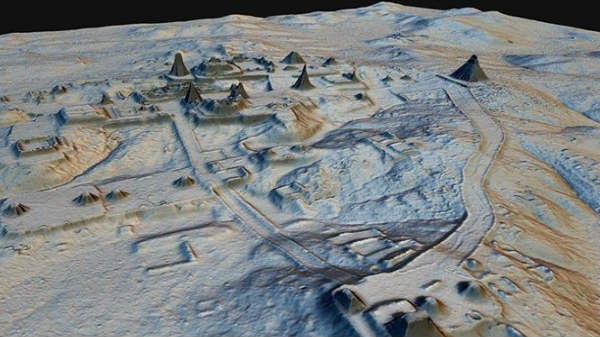 காட்டில் புதைந்துள்ள மாயா நாகரிகக் கட்டுமானங்கள்! 