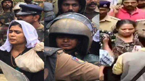 இரண்டு பெண்கள் கோயிலுக்கு செல்ல முயற்சி: 