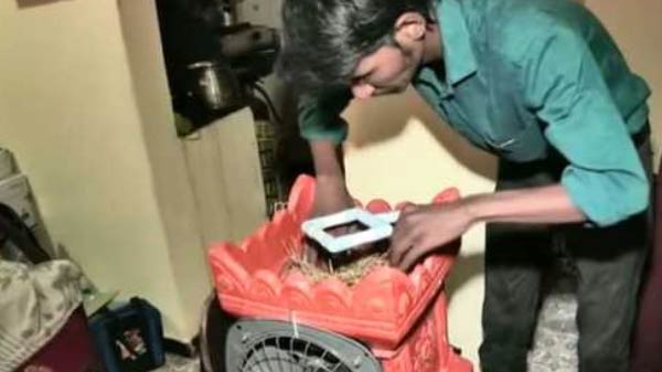 வீட்டில் ஏசியை உருவாக்கினார்: