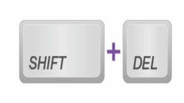 9. Shift+Del