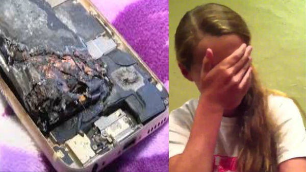  தீப்பிடித்த ஐபோன் 7 சாதனம்