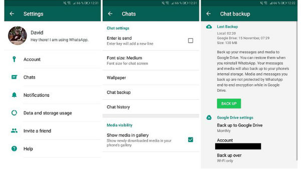 வாட்ஸ் ஆப் சாட்கள் பேக்அப்