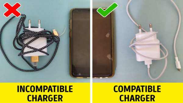 8. வேறு போனின் சார்ஜ்ர் அல்லது விலை மலிவான சார்ஜ்ர் பயன்படுத்தும் பழக்கம்