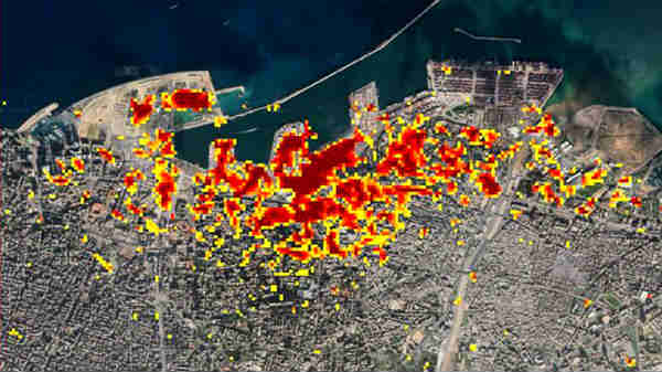 சேதமடைந்த பகுதிகளை அடையாளம் காட்டிய நாசா 