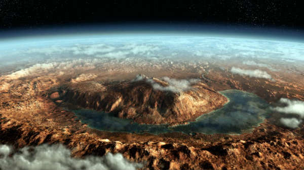 புதையுண்ட நிலையில் ஏரி