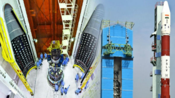 சதீஷ்தவான் மையத்தில் இருந்து ஏவப்படும் ராக்கெட்