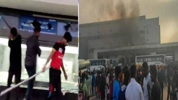 தொழிற்பேட்டையில் வெடித்த கலவரம் 