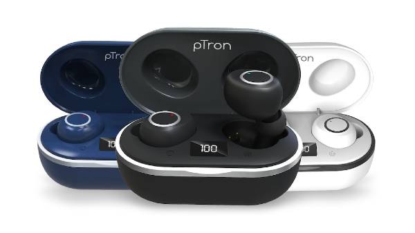 pTron ட்ரூலி வயர்லெஸ் ஸ்டீரியோ இயர்பட்ஸ்