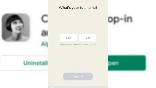பயனர் பெயரைத் தேர்வு செய்வதற்கான விருப்பம்