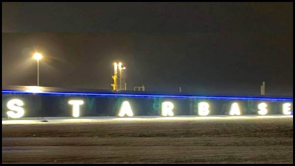 டெக்ஸாஸில் ஸ்டார்பேஸ் உருவாக்கும் பனி