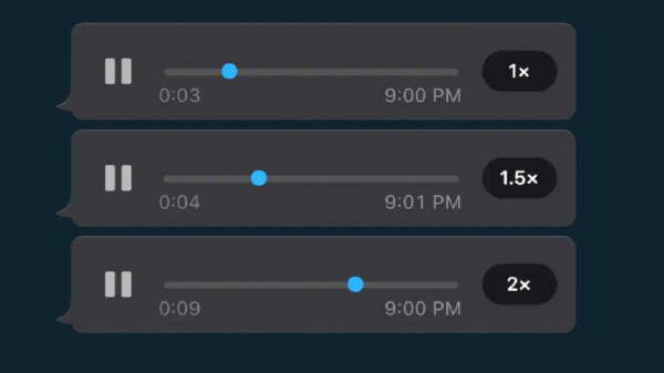 1x, 1.5x மற்றும் 2x என்று மூன்று வேகம் 