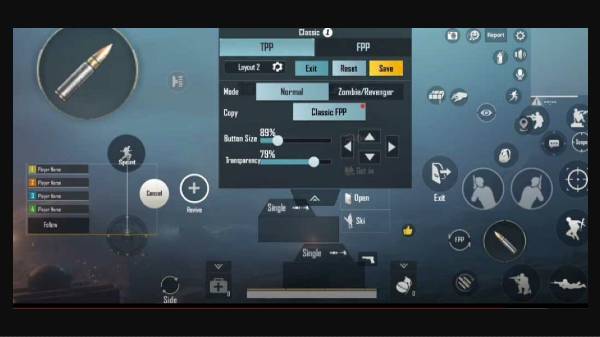 பாட்டன் அளவு மற்றும் பட்டன் ட்ரான்ஸ்பரென்சி செட்டிங்ஸ் எப்படி இருக்க வேண்டும்?