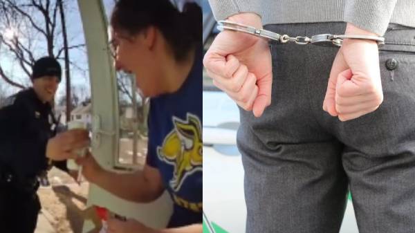 வாசலில் உணவுடன் நின்ற போலீஸ்