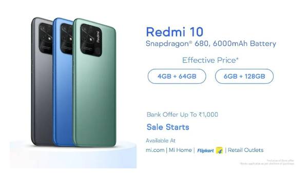 இந்தியாவில் Redmi 10 விலை