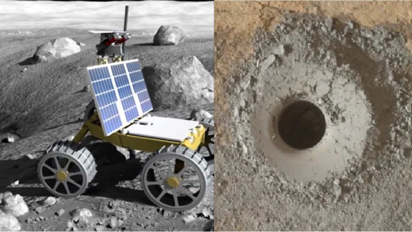 செவ்வாய் கிரகத்தை தொடர்ந்து.. நிலவில் ஓட்டை போடும் NASA!