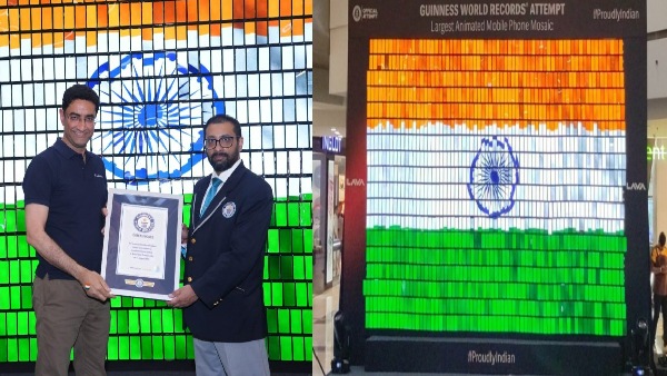 1206 மொபைல்.. பெரிய தேசிய கொடி அமைத்து கின்னஸ் சாதனை.. எந்த நிறுவனம்?