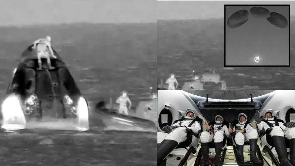 விண்வெளியில் இருந்து பூமி வந்து இறங்கிய 4 வீரர்கள்.. ISS-ல் என்ன வேலை?