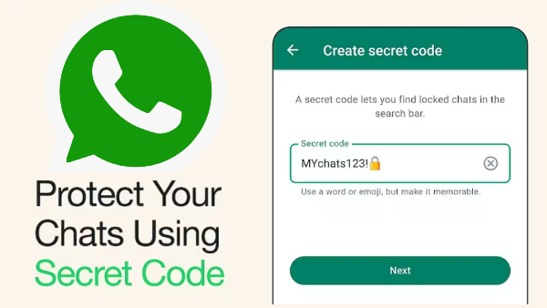 புது WhatsApp சீக்ரெட் கோட் அம்சம்.. உங்கள் சாட்டுக்கு போடுங்க பூட்டு!