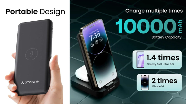 ஒரே கல்லுல 4 மாங்காய்! வயர்லெஸ் சார்ஜர் + பவர் பேங்க் + போன் ஸ்டாண்ட்!