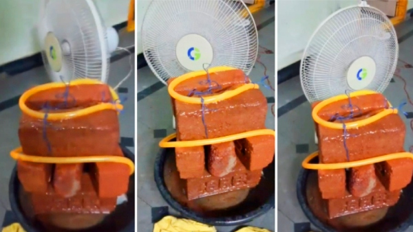 ஏழைகளின் AC.. 7 செங்கல்.. 1 டேபிள் Fan இருந்தா போதும்.. பாரம்பரிய முறை