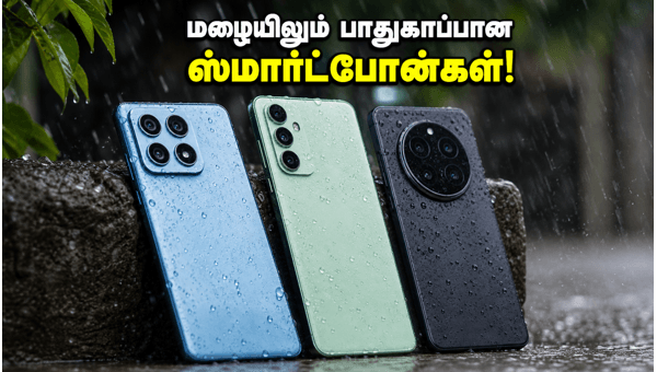 மழையில் நனையாத சிறந்த வாட்டர் ரெசிஸ்டண்ட் ஸ்மார்ட்போன்கள்! மழையில் நனையாத சிறந்த வாட்டர் ரெசிஸ்டண்ட் ஸ்மார்ட்போன்கள்!