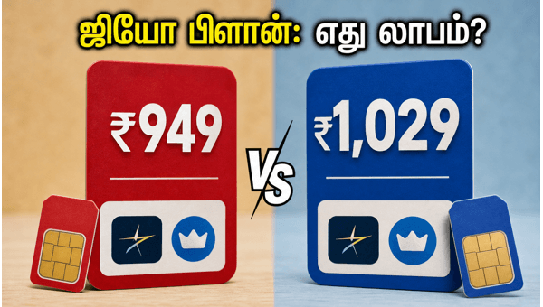 ஜியோ ₹949 Vs ₹1,029: எது பெஸ்ட்? ஜியோ ₹949 Vs ₹1,029: எது பெஸ்ட்?