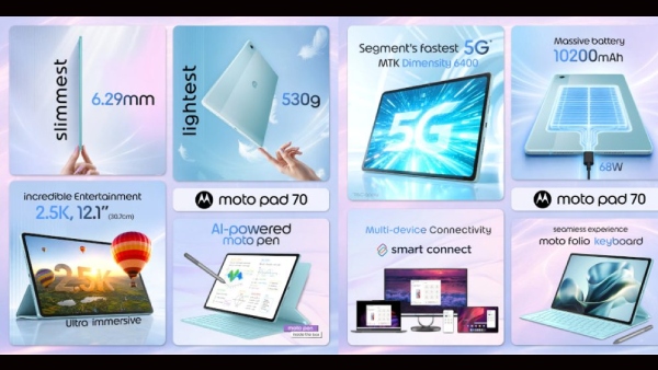 அறிமுகமானது புதிய Moto 5ஜி டேப்லெட்.. 10200mAh பேட்டரி.. எந்த மாடல்? அறிமுகமானது புதிய Moto 5ஜி டேப்லெட்.. 10200mAh பேட்டரி.. எந்த மாடல்?
