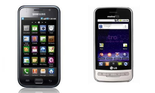 Samsung Galaxy S and LG Optimus M