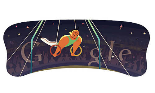 Google doodles London 2012 Artistic Gymnastics Mens Rings