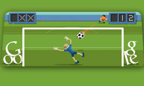 London 2012 football Google doodle