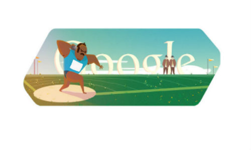 London 2012 shot put Google doodle