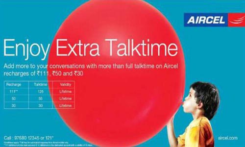 ఎయిర్‌సెల్ టాక్ టైం లోన్ కోడ్ 