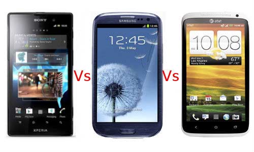 Sony Xperia Ion vs Samsung Galaxy S3 vs HTC One X