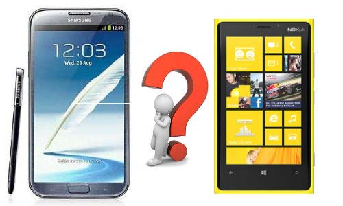 Samsung Galaxy Note 2 vs Nokia Lumia 920