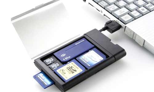 Multiple types and styles of Memory Card Readers