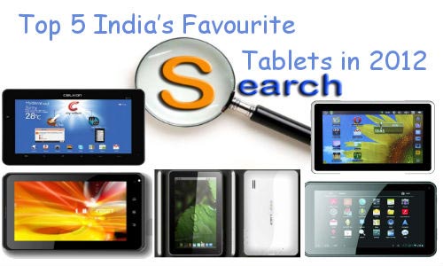 Top 5 Most Searched Tablets in India in 2012