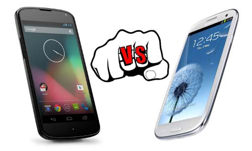 LG Nexus 4 vs Samsung Galaxy S3 LG Nexus 4 vs Samsung Galaxy S3