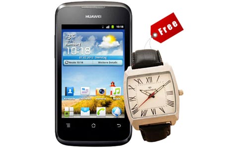 Huawei Ascend Y200 with Free Provogue Watch