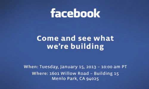Facebook Sends Out Invite for Media Event On January 15