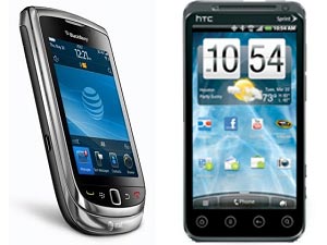 HTC Evo 3D-Blackberry 9810