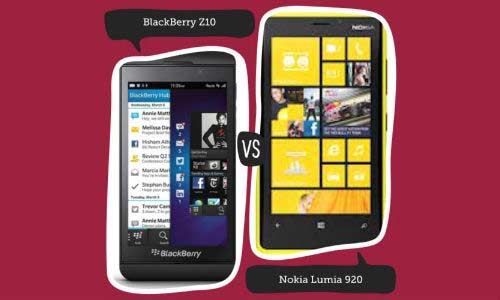 BlackBerry Z10 vs Nokia Lumia 920