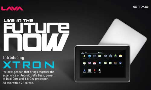 Lava launches eTab Xtron Android Jelly Bean Tablet