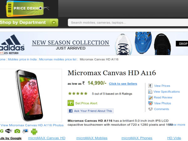 మైక్రోమ్యాక్స్ హాటెస్ట్ ఫోన్ ‘కాన్వాస్ హెచ్‌డి’పై బెస్ట్ ఆన్‌లైన్ డీల్స్!