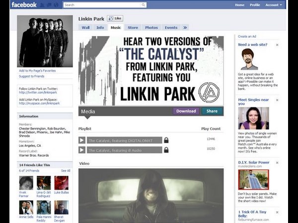 పాపులర్ ఫేస్‌బుక్ పేజీలు (వరల్డ్ వైడ్)